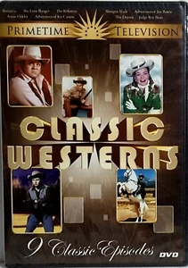 Classic Westerns Primetime Television DVD 9 Classic Episodes Slim Case - Imagen 1 de 2