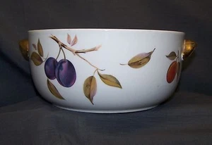 ROYAL WORCESTER 3 QT. ROUND CASSEROLE, EVESHAM GOLD PATTERN - Picture 1 of 7