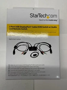 StarTech, SV211DPUA 2-Port USB DisplayPort Cable KVM Switch w/ Audio and Remote - Picture 1 of 2