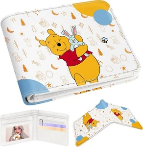 Winnie The Pooh Wallet Coin Purse Bifold Money Pouch Card Holder Kids Cartoon✨ - Picture 1 of 6