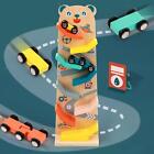 Car Ramp Toys Race Track for Toddlers with 4 Cars Wooden Car Toy for Child