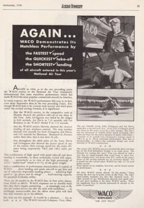 1930 Waco Aircraft ad 8/21/2023bb - Picture 1 of 1