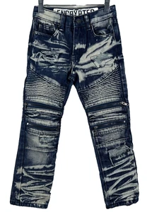 Encrypted Acid Distress Jeans Excellent Used Condition Size 6 - Picture 1 of 14