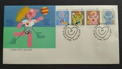 1990 Australia Community Health Awareness 4v Stamps FDC - Image 1 of 2