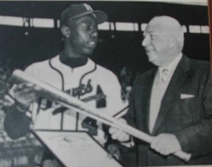 MLB BASEBALL PHOTO PRINT, HANK AARON ATLANTA BRAVES  - Picture 1 of 1
