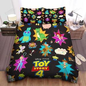Walt Disney Toy Story 4 Characters Funny Pattern Quilt Duvet Cover Set Children