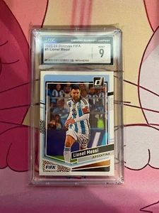LIONEL MESSI 2023-24 DONRUSS FIFA #1 CGC 9 - Picture 1 of 2