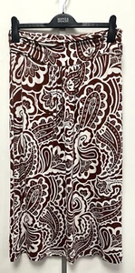 NEW Boden UK14P Eu42P US10P brown/white jersey maxi length pull-on unlined skirt - Picture 1 of 10