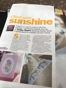 "Filled With Sunshine" Cross Stitch Chart (Pages taken from a Magazine) 9 - Picture 1 of 4