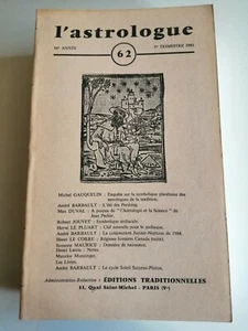 L'ASTROLOGUE N° 62 - 1983 Astrologie Symbolique planétaire Zodiaque Canada - Picture 1 of 2