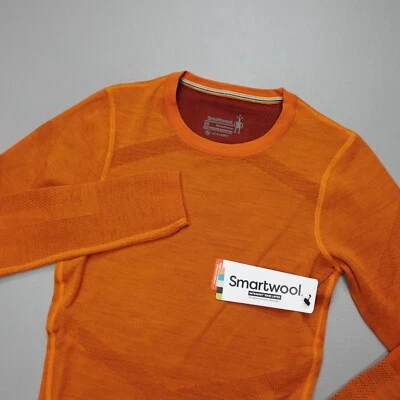 Smartwool Intraknit Merino Base Layer Crew Orange Crew Neck Women's Size XS - Image 1 of 4