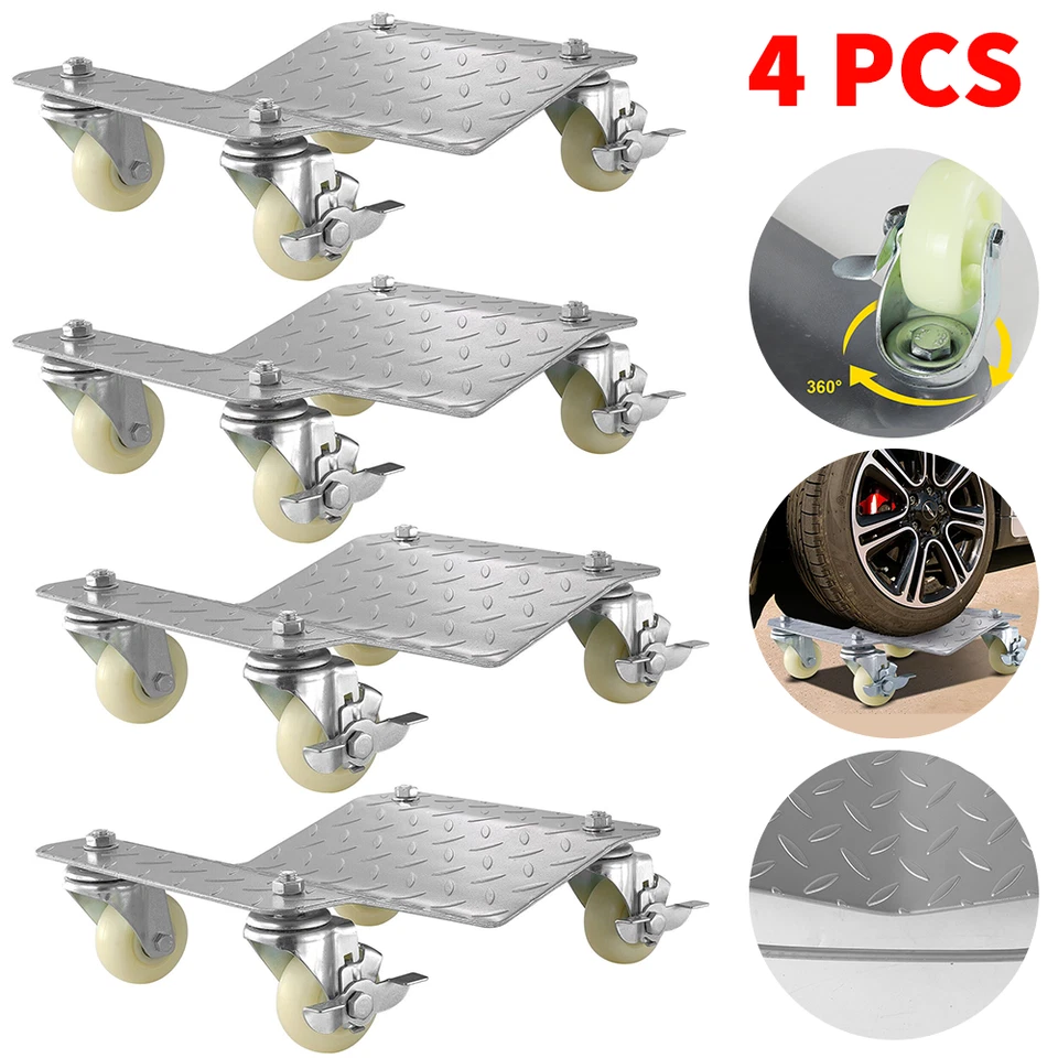 Rangierhilfe Wagenheber Rangierheber 4 Stück Rangierwagen Rangierroller Auto PKW - Bild 1 von 4