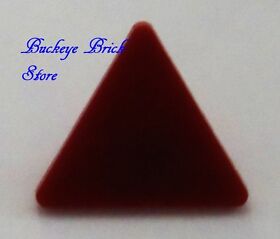 NEW Lego Dark RED ROAD SIGN Clip-on 2x2 Triangle 4482 Star Wars