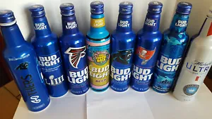BUD LIGHT & MICHELOB * TOTAL EIGHT (8) *16 OZ ALUMINUM *EMPTY ..TOP OPEN..LOT #8 - Picture 1 of 19