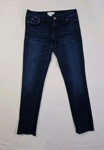 Vineyard Vines Jeans Sz 8 Womens Blue Pants Stretch Mid Rise Denim Straight Leg - Picture 1 of 20