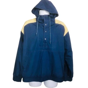 Vintage 80s White Stag Mens Jacket L Navy Blue Hooded Lightweight - Picture 1 of 12
