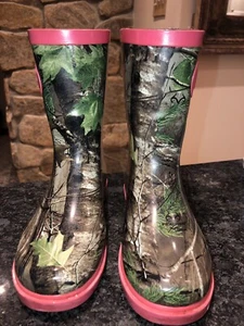 Realtree Regenstiefel tarnfarben heiß rosa Mädchen Tarnung Ms. Jo Jo Kinder 13 - Bild 1 von 8