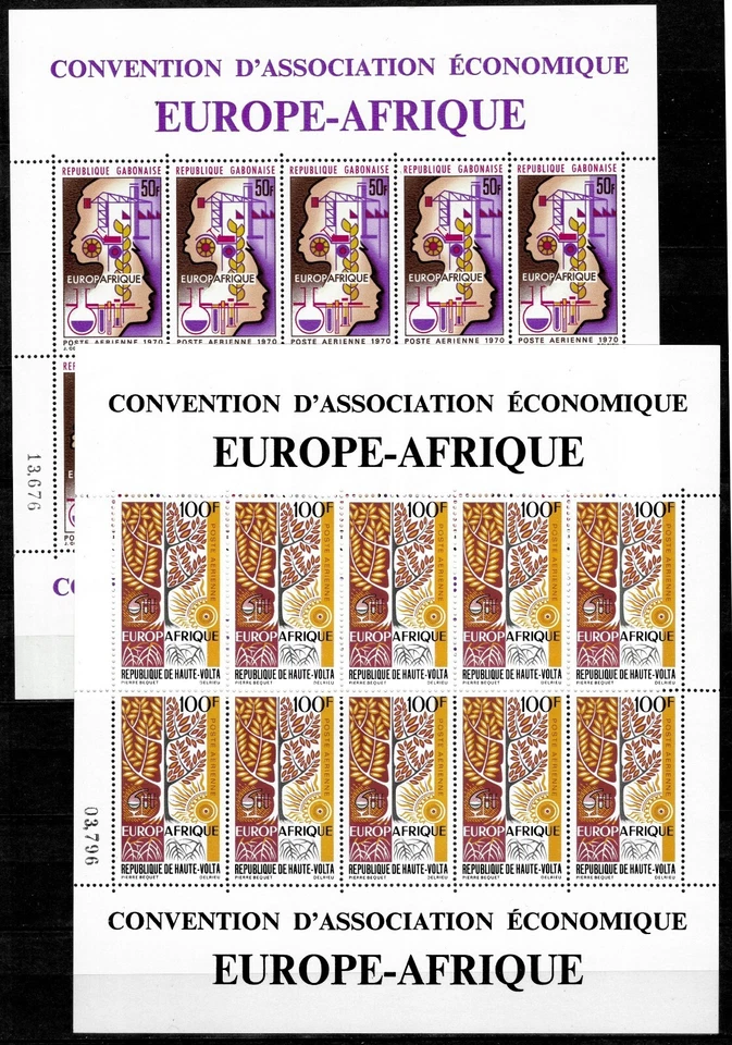 Senegal, Niger, Haute Volta, Gabon 1970/76 ☀ Europe-Afrique 4xS/S ☀ MNH - Image 1 of 2