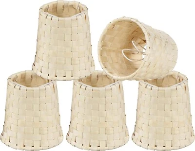 Aspen Creative 51006-5, Imperio Clip-On Lámpara Lámpara Pantalla Palma Natural PACK DE 5 Foto 1 de 4