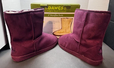 NUEVAS botas de microfibra Dawgs ciruela 9 pulgadas para mujer talla 10 Foto 1 de 4