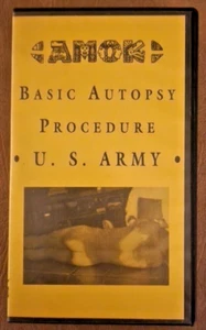 VHS Basic Autopsy Procedure US Army Rare AMOK Video - Picture 1 of 2
