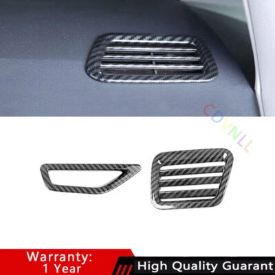 For Toyota Sienna 2015-20 Carbon Fiber Dash upper AC Air Outlet Vent Frame Trim Foto 1 de 4