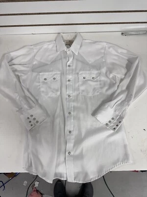 Vintage Dee Cee Men's size 16 3 Pearl Snap Shirt White Stripe Western Cowboy BL - Image 1 of 4