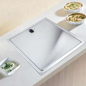 Hidden Kitchen Sink Single Bowl Small Size Sink Stainless Steel w/ Faucet Square - Picture 1 of 12