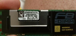 4GB  Kingston KVR667D2D8F5/1G PC2-5300F 667MHz ECC 240-Pin Fbdimm Server Memory - Foto 1 di 2