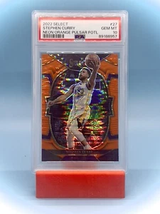 2022 Select Stephen Curry #27 Neon Orange Pulsar FOTL /15 PSA 10 POP 6 - Picture 1 of 3