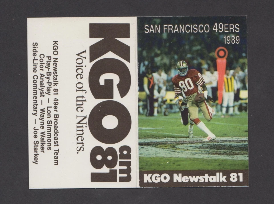 San Francisco SF 49ers 1989 calendario Jerry Rice KGO radio Foto 1 de 1