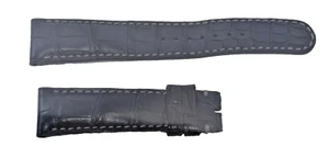 Authentic Aaron Bespoke Montreal Ba Miles Blue Leather Watch Strap 22 x 18mm - Picture 1 of 2