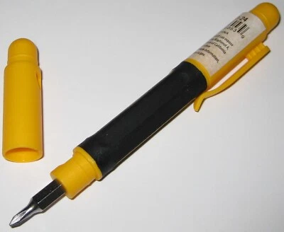 4 in 1 Pocket Screwdriver with Phillips PH0 PH1 and Flat 1/8" and 5/32" Bits - Image 1 of 4