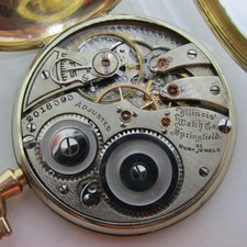 1907 Illinois Grade 299 21 Ruby Jewels Pocket Watch 1840 total production RUNS!