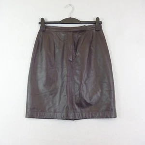 Apostrophe Skirt UK 12 Brown Leather Short Mini - Picture 1 of 5