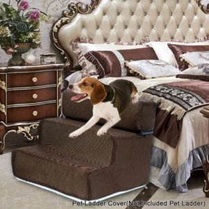 Cubierta extraíble 3 escalones lavable pequeño perro mascota perro escalera cachorro rampa - Imagen 1 de 36