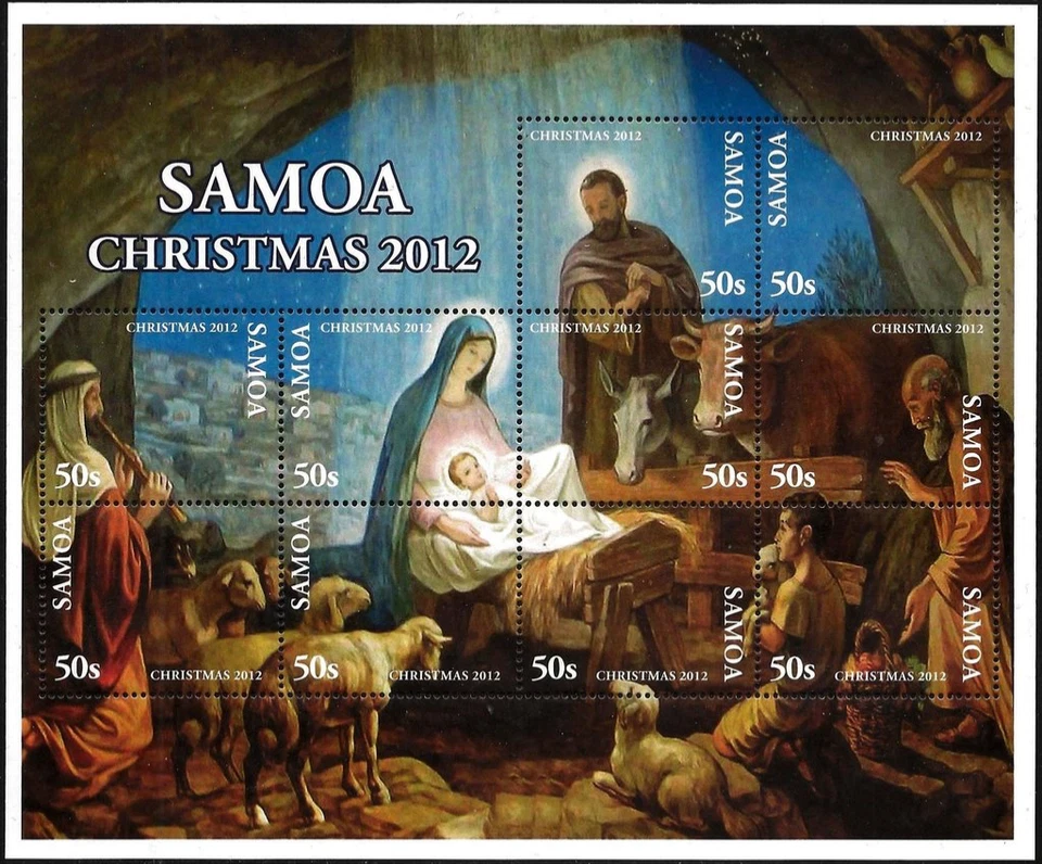 Samoa #SGMS1236 MNH M/S 2012 Adoración Pastores Virgen Belén [1138] Foto 1 de 1