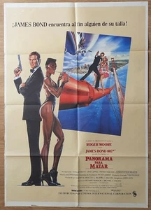 View to a Kill ORIGINAL Spanish 85 POSTER 007 James Bond Roger Moore Grace Jones - Imagen 1 de 4