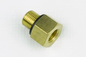Brass Thread Adapter M14 x 1.5 Female to M16 x 1.5 Male Sump Plug Fan Switch - Picture 1 of 3