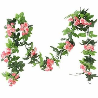 PARTY JOY VINTAGE SEDA ARTIFICIAL ROSA FLOR DECORACIÓN RAMO CHAMPÁN 33T 2 PIEZAS Foto 1 de 3