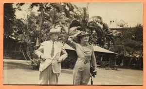 Couple on Vacation AZO Real Photo Postcard circa 1920s - Picture 1 of 3