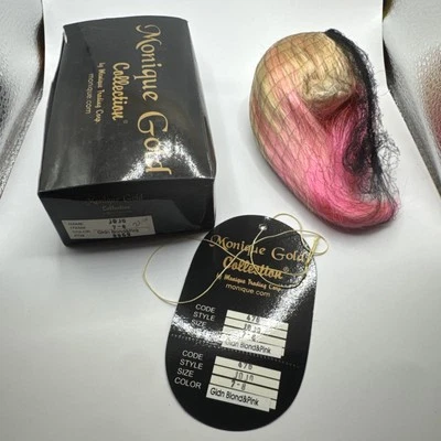 Monique Collection JOJO Syn Mohair GOLDEN BLONDE WITH PINK sz7-8 MINT NEW - Image 1 of 4