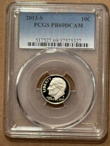2013-S Roosevelt Dime PCGS PR69DCAM - Picture 1 of 2