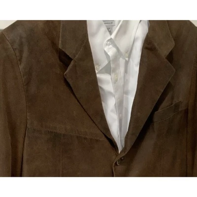 Chaqueta Blazer Abrigo Deportivo De Colección Silvia y Mario Argentina Cuero Cabra Talla US L Foto 1 de 4