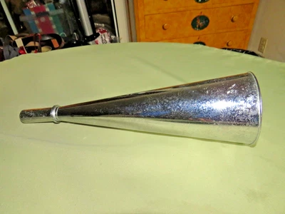 ВИНТАЖНЫЙ 1950-е 60-е 15 дюймов ДЛИННЫЙ МОРСКОЙ ГАВАНЬ РУЧНОЙ ХРОМИРОВАННЫЙ ПРОТИВОТУМАННЫЙ РОЖОК - Изображение 1 из 4