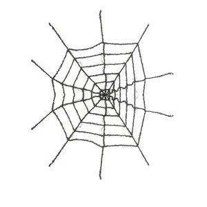 XL Black Light Up Spider Web LED Front Door Decor Outdoor Cobweb Halloween Prop - Picture 1 of 4