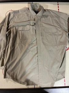 5.11 Tactical series long sleeve Button Up shirt size XL light tan color - Picture 1 of 19