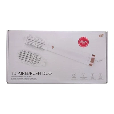 T3 AireBrush Interchangeable Hot Air Blow Dry Brush Duo, White - Image 1 of 3