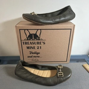 Me Too Ballerinas flache Schuhe Größe 6,5 olivgrün (R274) - Bild 1 von 9