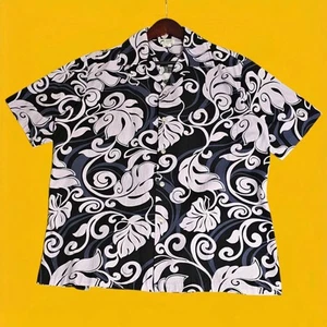 Vintage Malihini Hawaiian Shirt Mens Large Made In Hawaii Floral Camp Button Up - Picture 1 of 6